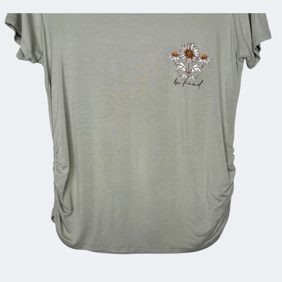 Maternity Top Olive Summer Green Graphic Tee SMALL - Picture 5 of 9